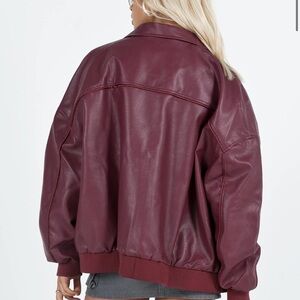 Princess Polly Maroon Bomber Jacket